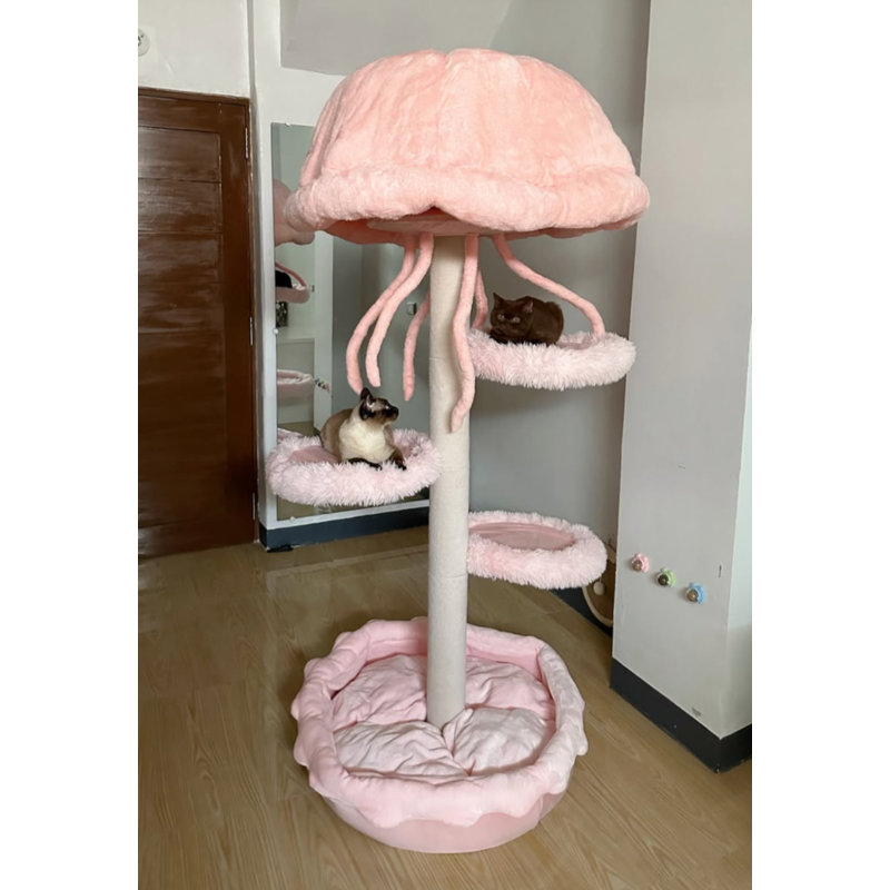 Classical Jellyfish Cat Tree - Pink, Pink