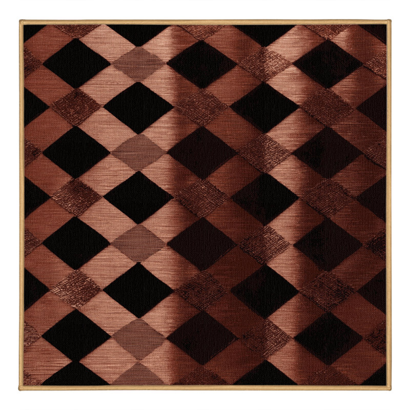 Machine Washable Botanical Brown Area Rug, Square 4'