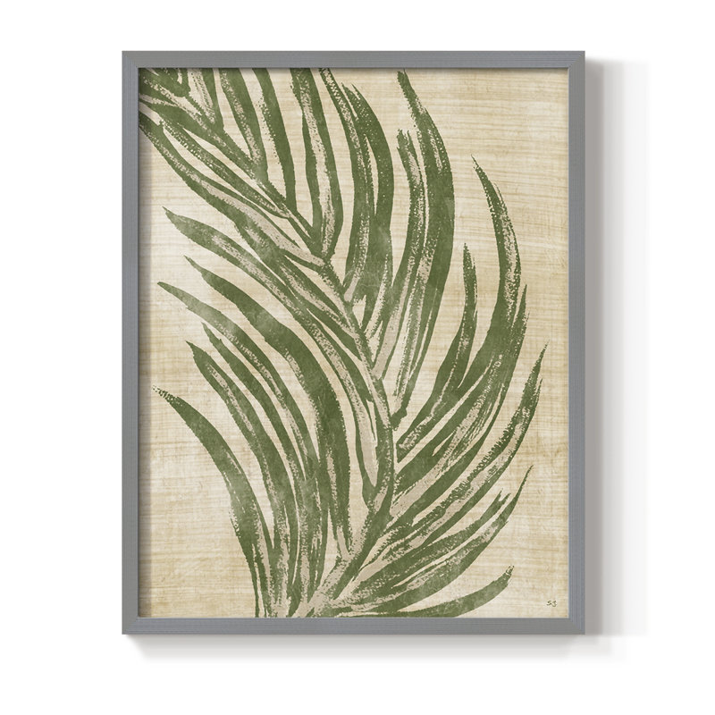 Palmaria II, reproduction encadrée - bois massif, H 30 po x l 24 po, Gris