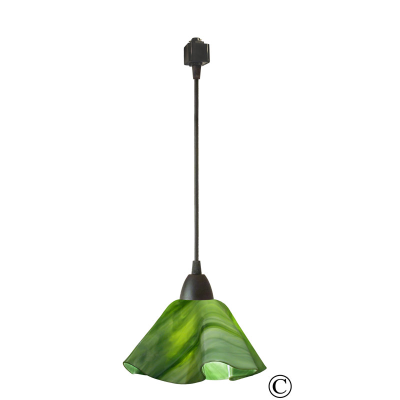 Luminaire suspendu Dale, Grand, Noir, Vert gazon
