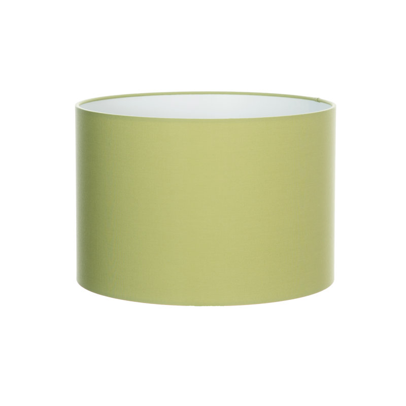 Cotton Drum Lamp Shade ( Screw On ), Sage Green, 20cm H x 25cm W x 25cm D