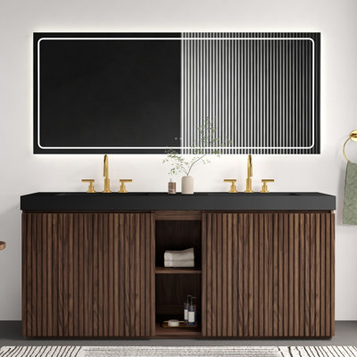 Meuble-lavabo 72 po en noyer Winston