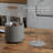 Tabletop Fireplace, Mini Concrete Ethanol Fire Bowl with Lid | Light Gray-1078379840