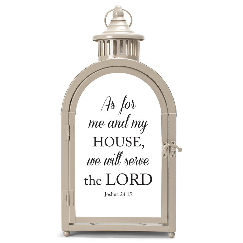 17'' H Tabletop Lantern with Candle Included