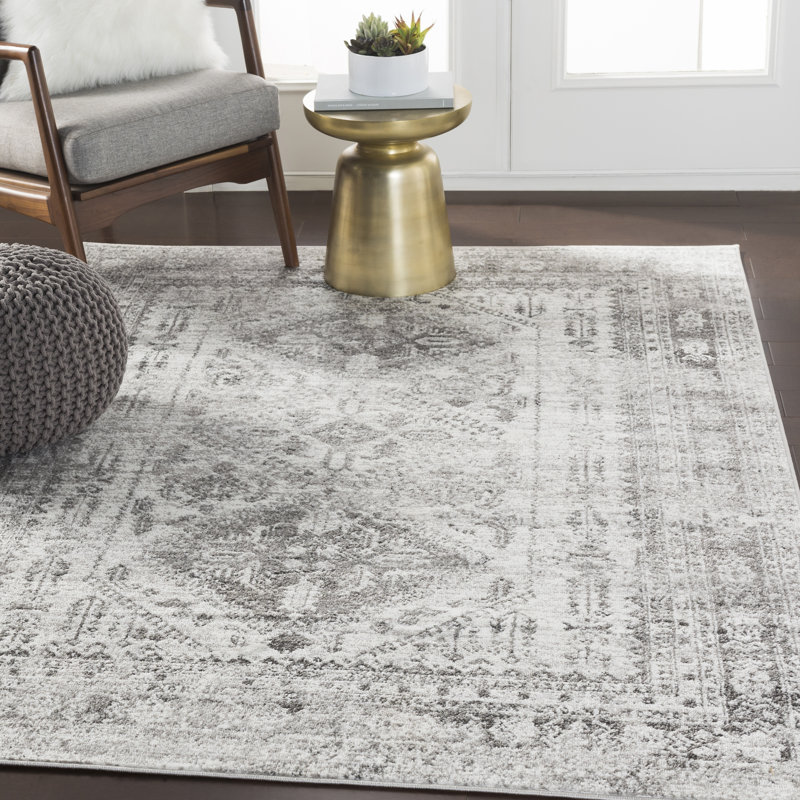 Tapis oriental Fitz, Rectangle 3 pi 11 po x 5 pi 7 po, Charcoal