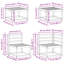  Outdoor Sofa Set 9 pcs Solid Acacia Wood Sectional Modular Furniture