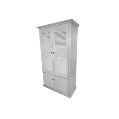 Garde-manger traditionnel en bois massif de chêne avec portes à volets