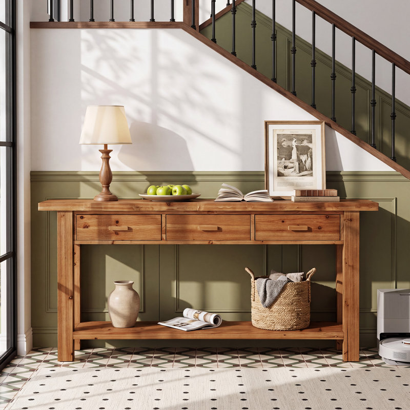 79.84'' Console Table with 3 Drawers
