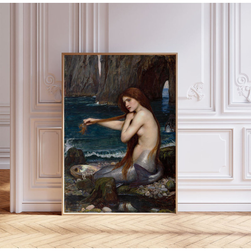 A Mermaid by John William Waterhouse - No Frame Print, 42cm H x 29cm W