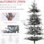 Arbre de Noël 9 pi avec neige enneigée, support en métal, assemblage rapide et facile pour des vacances pliables à la maison