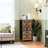 4 Drawer Dresser for Bedroom, Narrow Chest of Drawers, Wooden Top and Study Iron Frame 18"x37.5"-(WxH)
