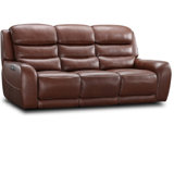 POWER SOFA WITH POWER HEADREST, EXTENDED FOOTREST AND ZERO GRAVITY IN HEAVY MONTANA CHESTNUT (HF0D)