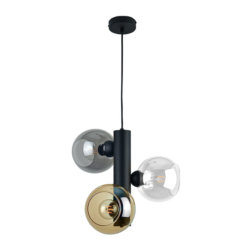 Anttwan 3 - Light Chandelier, Smoky/Honey/Clear