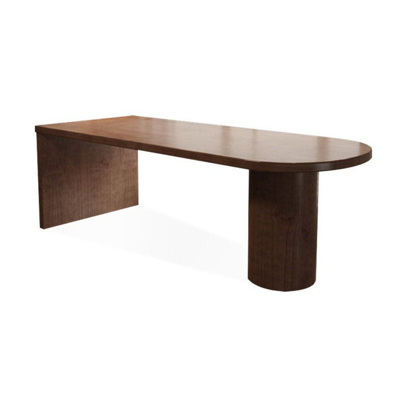 Walnut Rectangular Solid Wood desks, 29.53" H x 94.49" W x 27.56" D