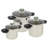 Crisler 3 Piece Pot Set with Lid