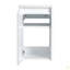 Meuble-lavabo de 60 po avec lavabo en résine, portes à fermeture douce et armoire à 1 côté, montage flottant, contreplaqué (emballage KD) - 24 po x 2 + 12 po