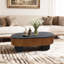 Table basse elliptique avec rangement caché et plateau amovible-1364793469