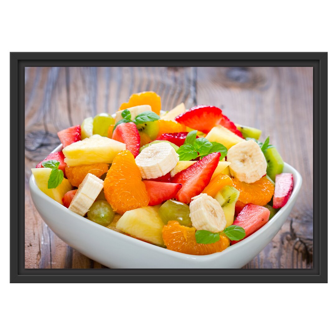 Gerahmtes Wandbild Obstsalat