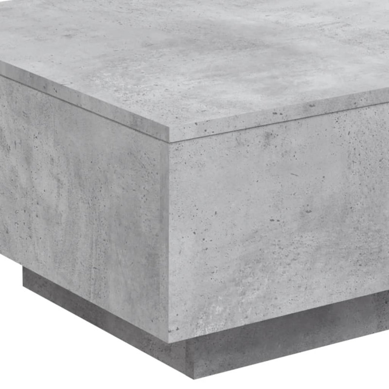 Bronda Four Leg Coffee Table, Concrete Grey, 31cm H x 55cm W x 55cm D