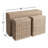 Abron Kubu Rattan Storage Console with Soft-Close Lid, Set of 3