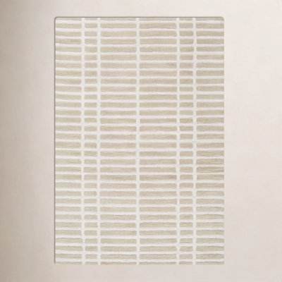 Wright Hand-Tufted Geometric Pattern Rug