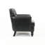 Fauteuil club rembourré noir pour le bureau et le bureau avec une base rembourrée généreuse