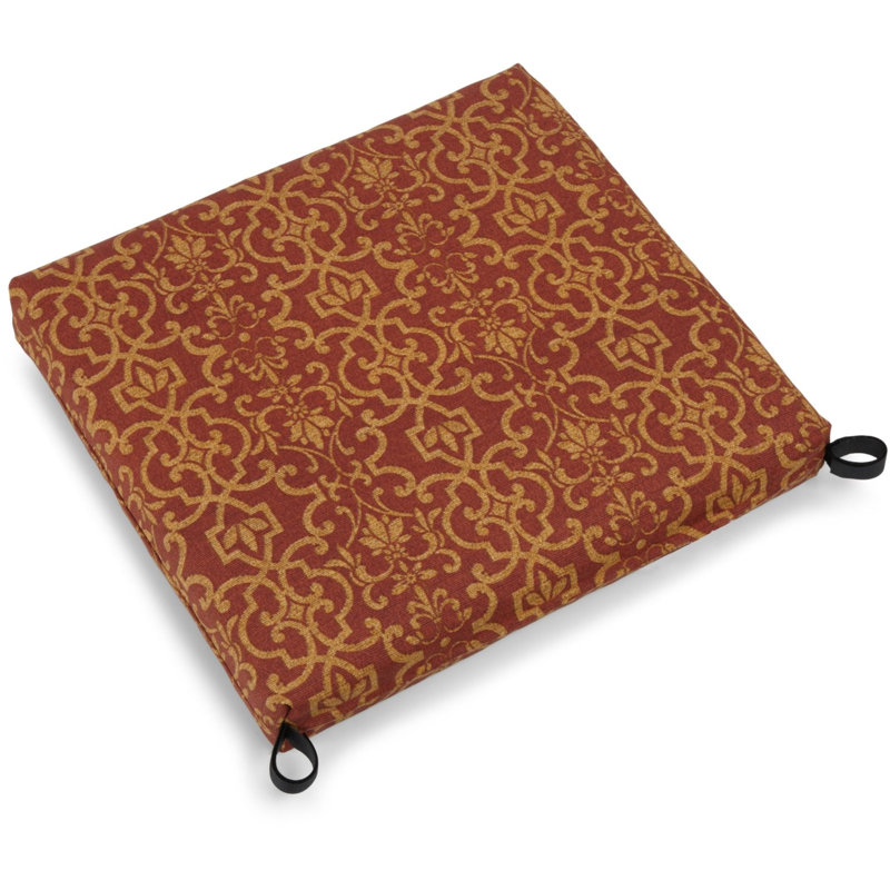 Outdoor 3'' Dining Chair Seat Cushion, Vanya Paprika