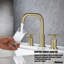 Robinet pour salle de bain à 2 poignées avec drain-88567506