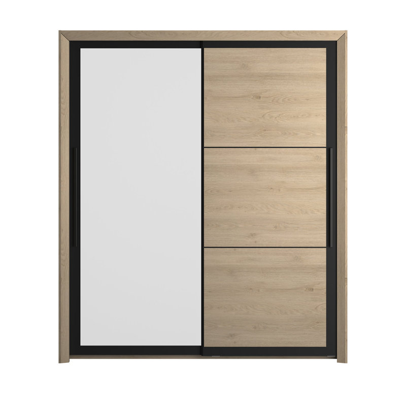 Roemer 2 Door Manufactured Wood Wardrobe, Natural Chestnut