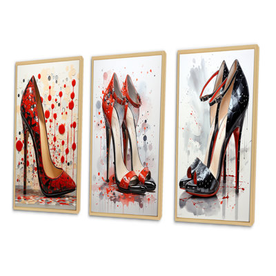 «Black and Red High Heels Symphony II», ensemble de 3 impressions