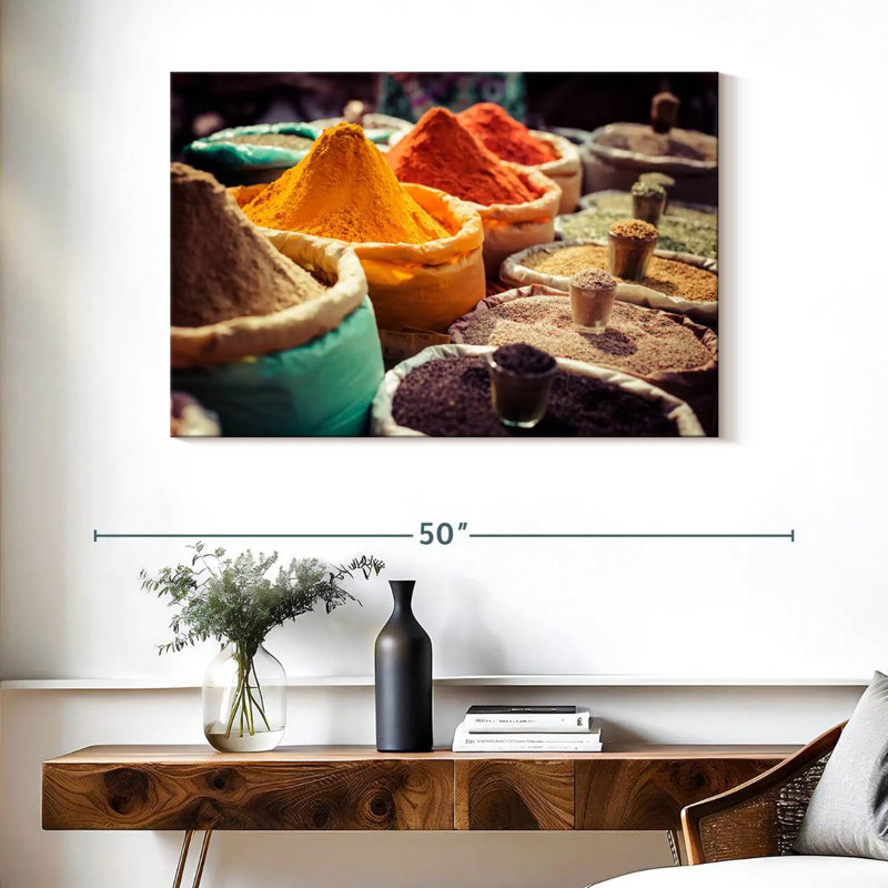 Yarlin Indian Market Spices, 26" H x 39" W