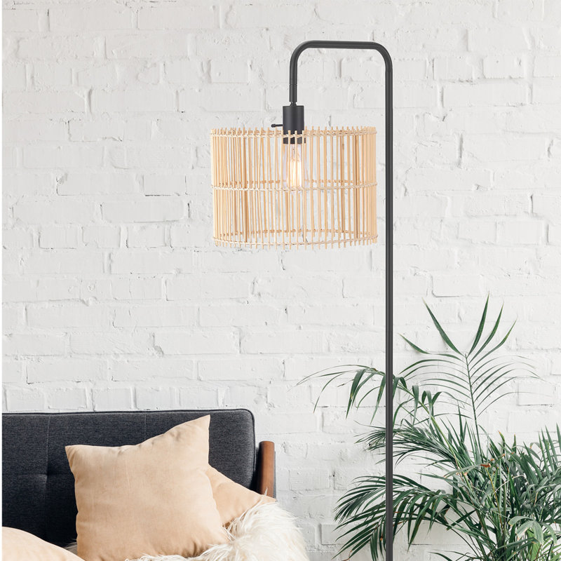 Lentini 58.13'' Matte Black Floor Lamp
