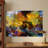 Celestial Mosaic 28" x 39" Tempered Glass Kitchen Backsplash