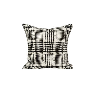 Housse et insert de coussin décoratif carré Houndstooth 19,7 po x 19,7 po