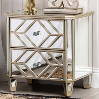 Aminullah 2 Drawer Bedside Table