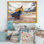 Bateau en bois sur les rives de la Baltique - Peinture sur toile