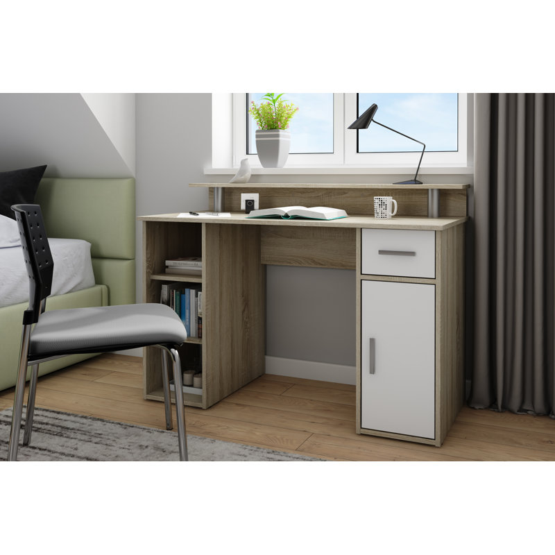 Wilton Desk, Brown/White, Brown