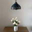 Luminaire suspendu Kleist Tiffany avec libellule en verre coloré bleu l 12 po x P 12 po x H 60 po