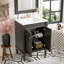Meuble-lavabo avec lavabo supérieur, meuble de rangement moderne à 2 niveaux, meuble-lavabo simple-1018377023