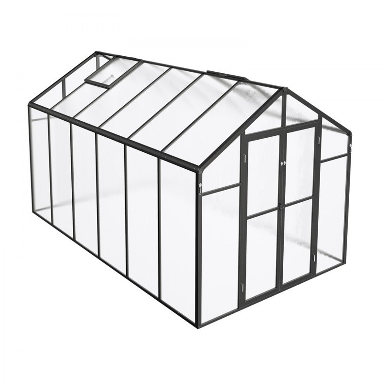 Polycarbonate Greenhouse Outdoor Walk-in Greenhouse for Garden, 136.2"
