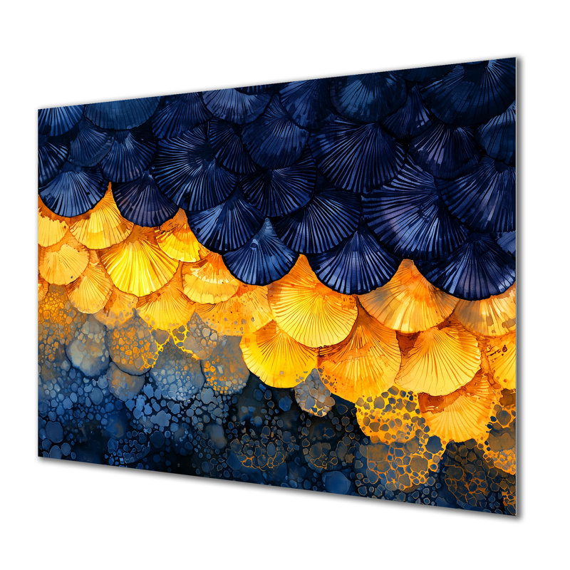 Ethereal Cascade Of Seashells I - Ferme, décoration murale en métal, coquillages, H 24 po x l 32 po x P 0,84 po