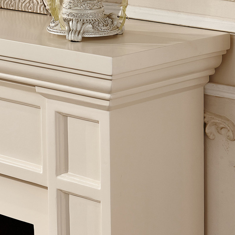 Simple American style solid wood fireplace cabinet
