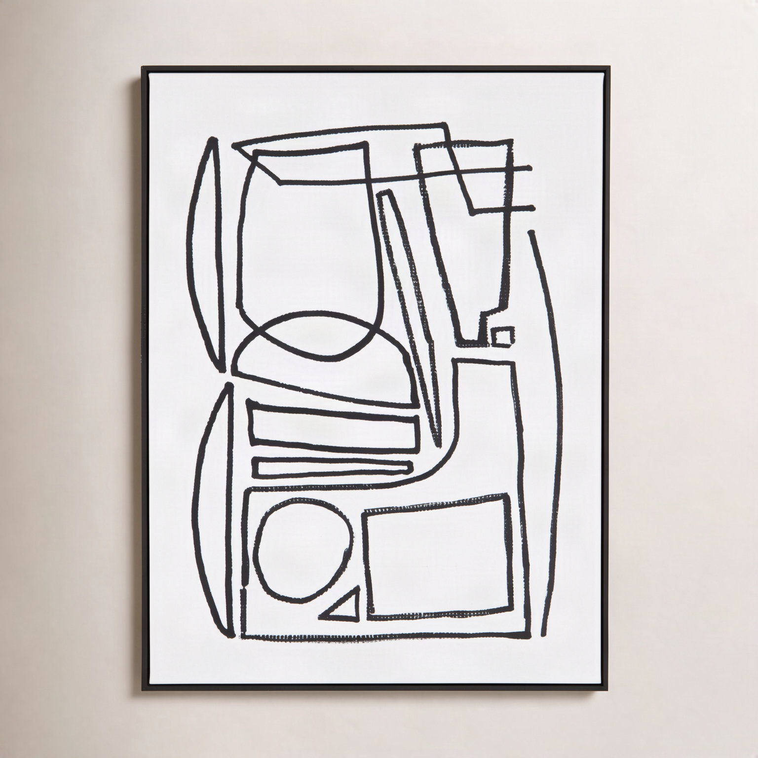 Ashen "Stark 1" Print by Dan Hobday, 40" H x 30" W x 2" D, Black Floater Framed