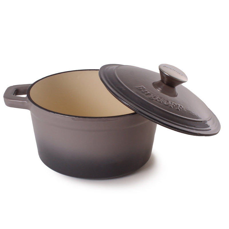Cocotte ronde émaillée BergHOFF, Gris / huître, 3 pte