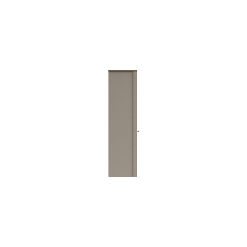 Newhaven 4 Door Manufactured Wood Wardrobe, Natural Rustic Oak/Fired Earth