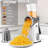 Zulay Kitchen Rotary Cheese Grater with 5 Stainless Steel Blades and Suction Base-106816943