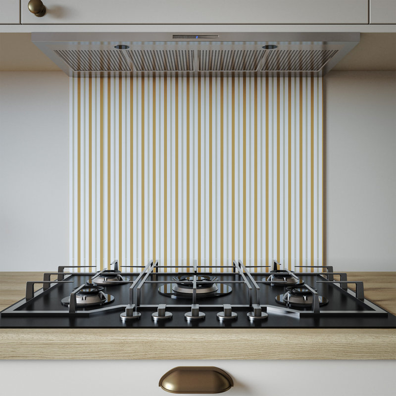 Sand Rhythm Aluminium Kitchen Splashback, Brown, 80 cm x 60 cm