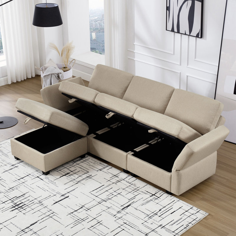 Latitude Run® Modular Sectional Sofa with Storage Seat - Wayfair Canada