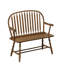 Banc à dossier à broches Windsor en bois de chêne de 44 pouces Gracie Mills-132881647-132881652