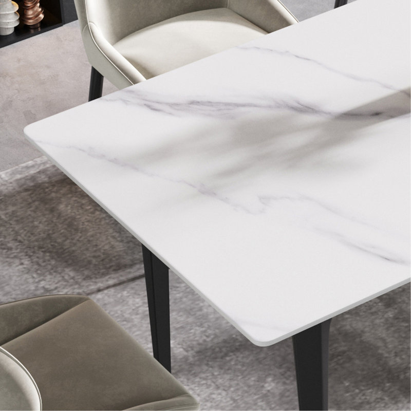 Table de salle à manger Modern Stone, H 29,53 po x L 35,43 po x l 70,87 po